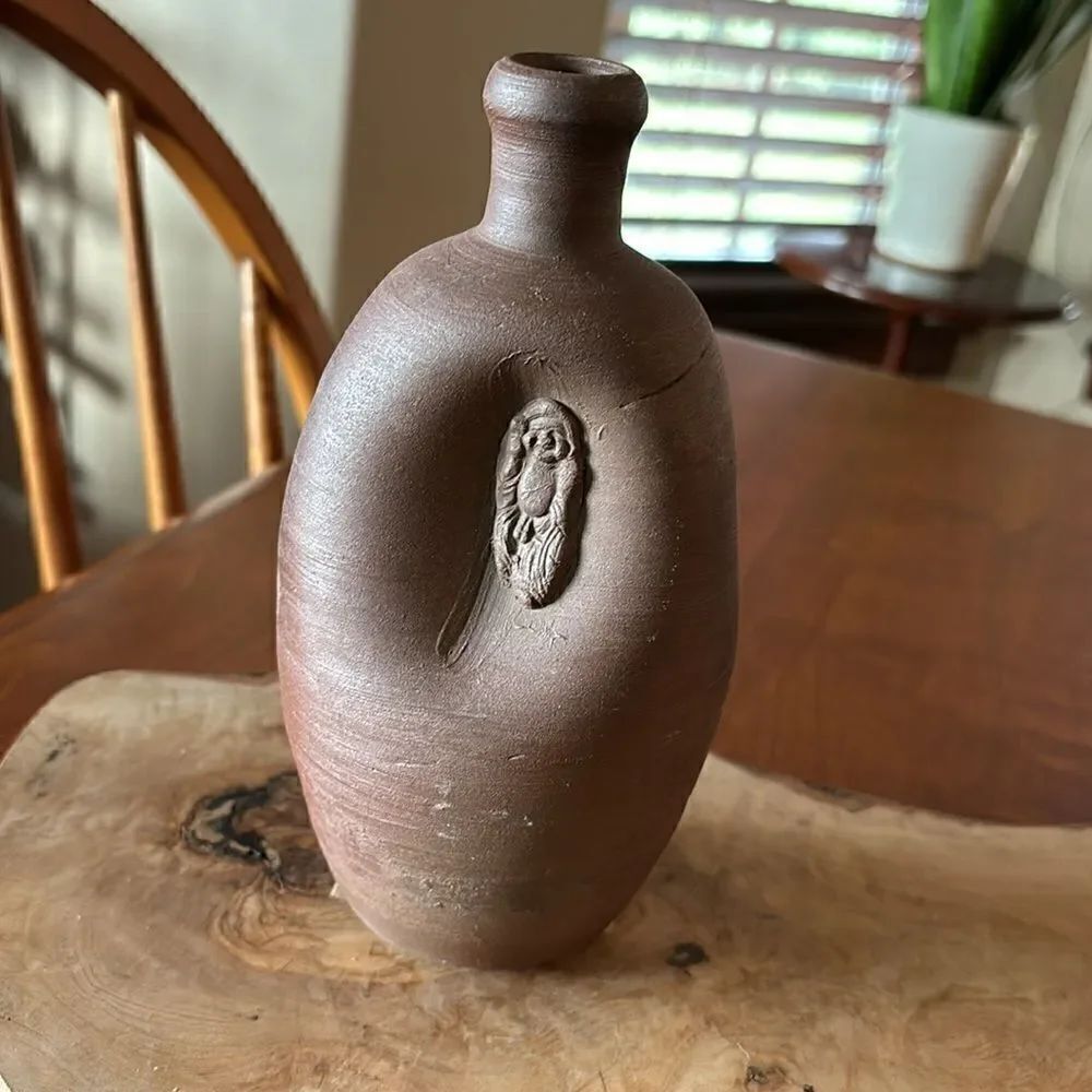 Antique Bizen Ware Vase WWII Japan